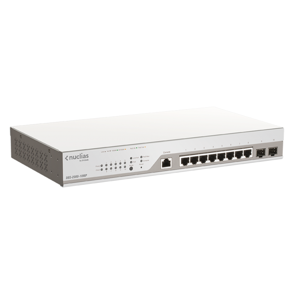 D-Link DBS-2000-10MP switch di rete Gestito L2 Gigabit Ethernet [10/100/1000] Supporto Power over Ethernet [PoE] Grigio (D-Link Nuclias Cloud-Managed DBS-2000-)D-link0790069442933DBS-2000-10MP