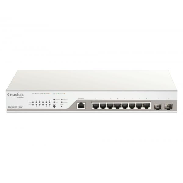 D-Link DBS-2000-10MP switch di rete Gestito L2 Gigabit Ethernet [10/100/1000] Supporto Power over Ethernet [PoE] Grigio (D-Link Nuclias Cloud-Managed DBS-2000-)D-link0790069442933DBS-2000-10MP