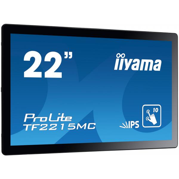 Iiyama ProLite TF2215MC-B2 Monitor PC 54,6 cm [21.5] 1920 x 1080 Pixel Full HD LED Touch screen Multi utente Nero (22 ProLite TF2215MC-B2 Touch Screen Monitor - 22 Black LED Touchscreen Monitor VGA DisplayPort and HDMI [Brackets not included])Iiyama4...