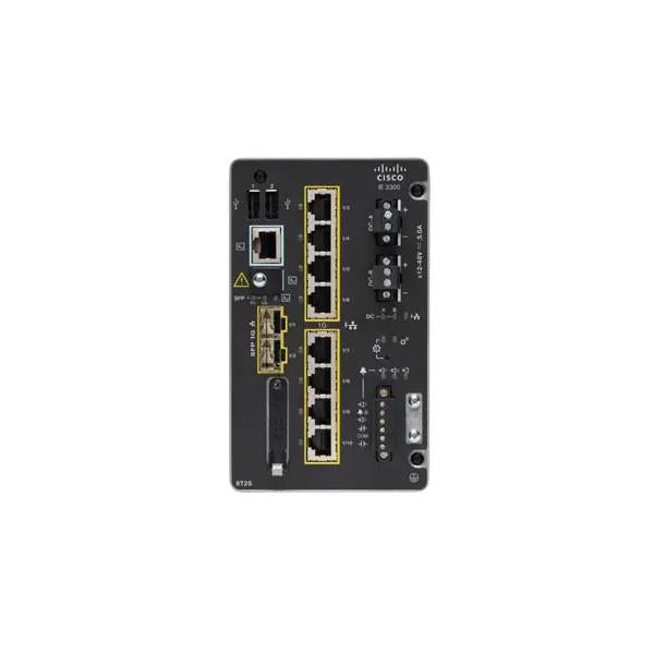 Cisco Catalyst IE-3300-8T2S-A switch di rete Gestito L2 Gigabit Ethernet [10/100/1000] Nero (CAT IE3300 WITH 8 GE COPPER AND - 2 GE SFP MODULAR NA)CiscoIE-3300-8T2S-A