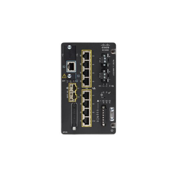 Cisco Catalyst IE3400 Gestito L2/L3 Gigabit Ethernet [10/100/1000] Supporto Power over Ethernet [PoE] Nero (CAT IE3400 WITH 8GE POE/POE+ - 2GE SFP ADV. MODULAR NE)Cisco0889728140348IE-3400-8P2S-E