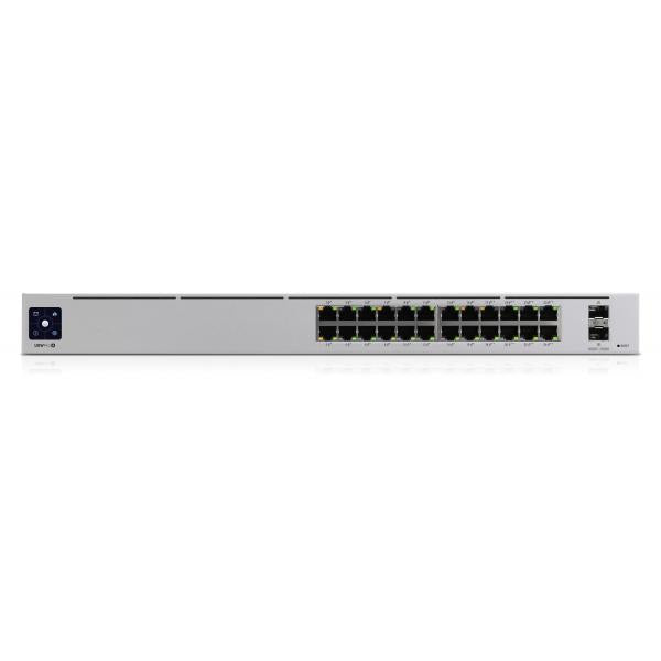 Ubiquiti UniFi Pro 24-Port PoE Gestito L2/L3 Gigabit Ethernet [10/100/1000] Supporto Power over Ethernet [PoE] 1U Argento (Ubiquiti Networks UniFi Pro 24-Port PoE Managed L)UbiquitiUSW-PRO-24-POE