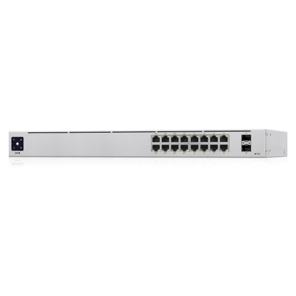 Ubiquiti UniFi 16-Port PoE Gestito L2/L3 Gigabit Ethernet [10/100/1000] Supporto Power over Ethernet [PoE] 1U Argento (UbiQuiti UniFi USW-16-POE Switch)UbiquitiUSW-16-POE