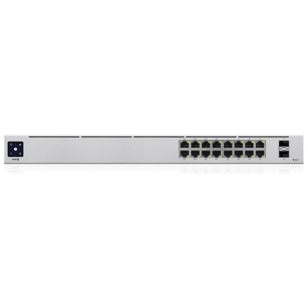 Ubiquiti UniFi 16-Port PoE Gestito L2/L3 Gigabit Ethernet [10/100/1000] Supporto Power over Ethernet [PoE] 1U Argento (Ubiquiti Networks UniFi 16-Port PoE Managed L2/L3 Gigabit Ethernet [10/100/1000] Silver 1U Power over Ethernet [PoE])UbiquitiUSW-16-POE
