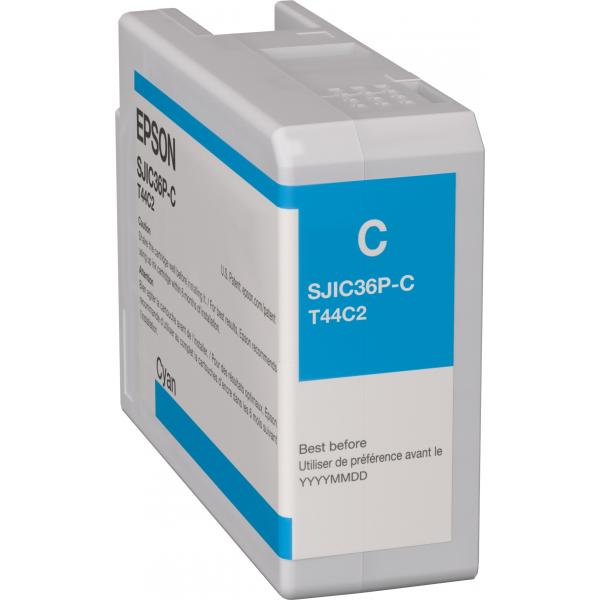 Epson SJIC36P[C] cartuccia d'inchiostro Ciano (SJIC36P-C INK CARTRIDGE C6000 - SERIES CYAN)Epson8715946676517C13T44C240
