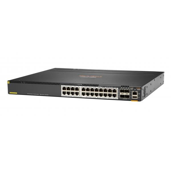 HPE Aruba Networking CX 6300M 24-port Smart Rate 1/2.5/5GbE Class 6 PoE and 4-port SFP56 Switch (ARUBA 6300M 24SR5 CL6 POE 4SFP56 SWC)HpeJL660A