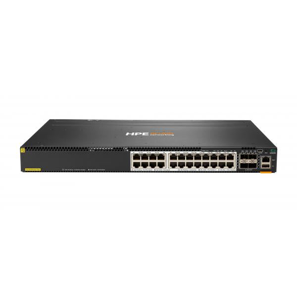 HPE Aruba Networking CX 6300M 24-port Smart Rate 1/2.5/5GbE Class 6 PoE and 4-port SFP56 Switch (ARUBA 6300M 24SR5 CL6 POE 4SFP56 SWC)HpeJL660A