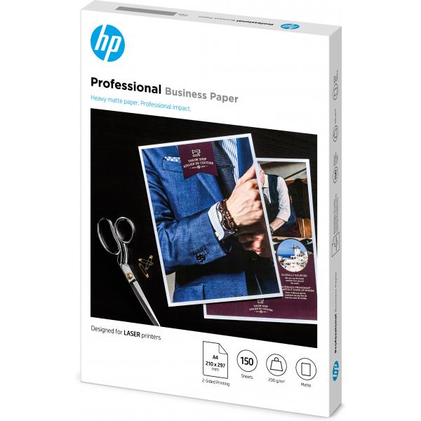 HP Carta opaca professionale originale certificata FSC, per stampa laser: confezione da 150 fogli/A4/210 x 297 mm, 200 g/m2 (HP PROF MATTE LJ A4 200G 150SH - FSC PAPER)Hp01939055048867MV80A