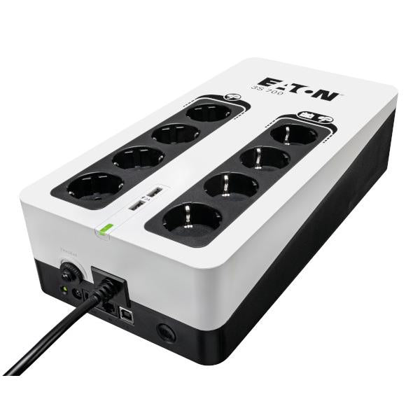 Eaton 3S700D gruppo di continuità [UPS] Standby [Offline] 0,7 kVA 420 W 8 presa[e] AC (Eaton 3S 700 - UPS - 220-240 V c.a. V - 420 Watt - 700 VA - 1 fase - USB - connettori di uscita 8)Eaton3S700D
