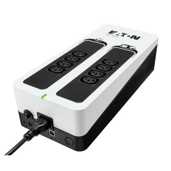 Eaton 3S550I gruppo di continuità [UPS] Standby [Offline] 0,55 kVA 330 W 8 presa[e] AC (Eaton 3S 550 - UPS - 220-240 V c.a. V - 330 watt - 550 VA - 1 fase - USB - connettori di uscita 8)Eaton07431721018153S550I