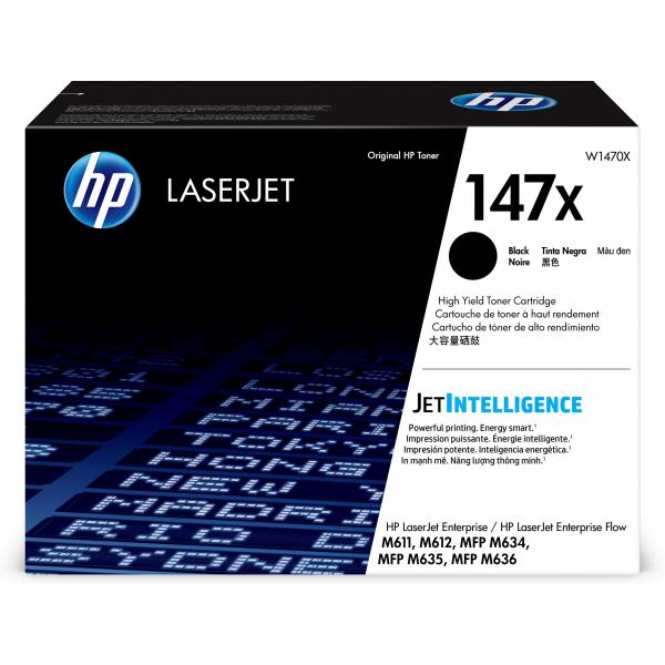 HP LaserJet Cartuccia toner nero originale 147X ad alta capacità (OEM HP W1470X [147X] Toner Cartridge High Cap 25.2K)HpW1470X