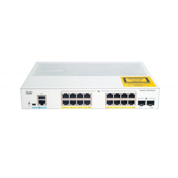Cisco Catalyst C1000-16P-2G-L switch di rete Gestito L2 Gigabit Ethernet [10/100/1000] Supporto Power over Ethernet [PoE] Grigio (CCATALYST 1000 16PORT GE POE - 2X1G SFP)CiscoC1000-16P-2G-L