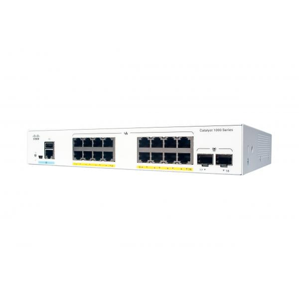 Cisco Catalyst C1000-16P-2G-L switch di rete Gestito L2 Gigabit Ethernet [10/100/1000] Supporto Power over Ethernet [PoE] Grigio (CCATALYST 1000 16PORT GE POE - 2X1G SFP)CiscoC1000-16P-2G-L