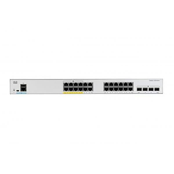 Cisco Catalyst C1000-24FP-4G-L switch di rete Gestito L2 Gigabit Ethernet [10/100/1000] Supporto Power over Ethernet [PoE] Grigio (Cisco Catalyst 1000-24FP-4G-L - Switch - gestito - 24 x 10/100/1000 [PoE+] + 4 x Gigabit SFP [uplink] - montabile su ra...