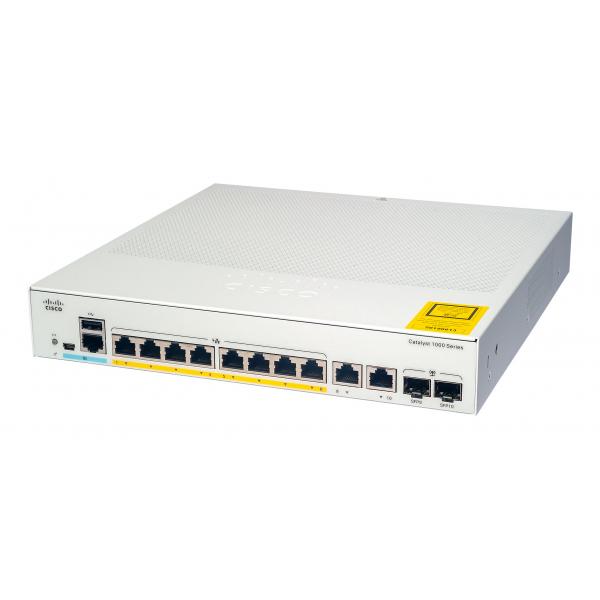 Cisco Catalyst C1000-8FP-2G-L switch di rete Gestito L2 Gigabit Ethernet [10/100/1000] Supporto Power over Ethernet [PoE] Grigio (Cisco Catalyst 1000-8FP-2G-L - Switch - gestito - 8 x 10/100/1000 [PoE+] + 2 x SFP Gigabit combo [uplink] - montabile su...