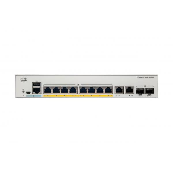 Cisco Catalyst C1000-8T-2G-L switch di rete Gestito L2 Gigabit Ethernet [10/100/1000] Grigio (Cisco Catalyst 1000-8T-2G-L - Switch - Managed - 8 x 10/100/1000 + 2 x combo Gigabit SFP [uplink] - rack-mountable)CiscoC1000-8T-2G-L