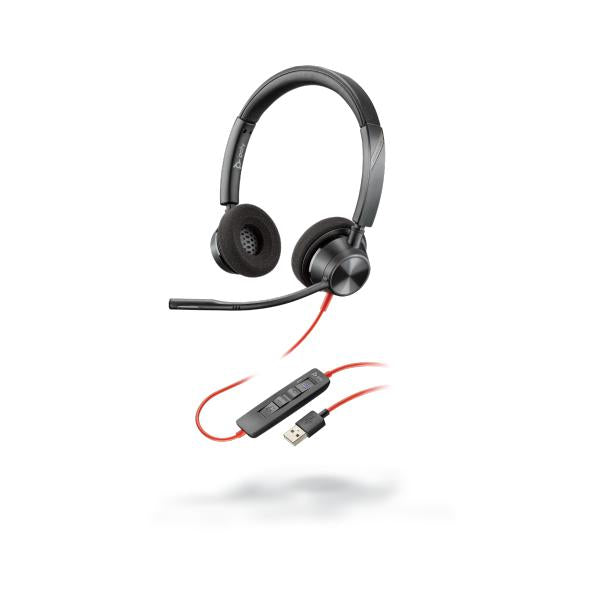 POLY 3320 Auricolare Cablato A Padiglione Musica e Chiamate USB tipo A Nero (Blackwire 3320 - eadset, Head-band, Calls & - Music, Black, Binaural, PTT, Play/Pause, Track , Track , Volume +, - Warranty: 12M)Hp Poly0017229167667213934-01