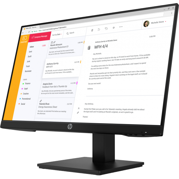 HP P24h G4 FHD Monitor (P24h G4 60.5 cm [23.8] 1920 - x 1080 pixels Full HD IPS - Warranty: 12M)Hp7VH44AA