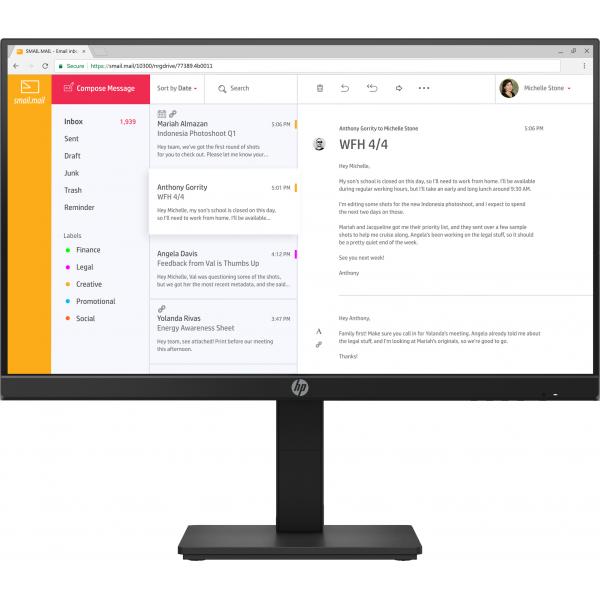 HP P24h G4 FHD Monitor (P24h G4 24inch FHD Monitor - **New Retail** - Warranty: 12M)Hp7VH44AA#ABB