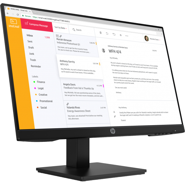 HP P24h G4 FHD Monitor (P24h G4 LED display 60.5 cm - [23.8] 1920 x 1080 pixels - Full HD IPS - Warranty: 12M)Hp7VH44AT