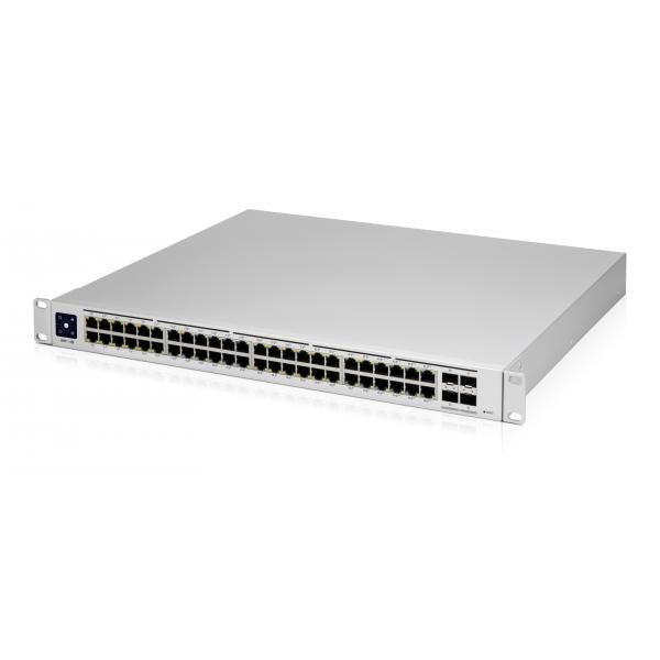 Ubiquiti UniFi Pro 48-Port PoE Gestito L2/L3 Gigabit Ethernet [10/100/1000] Supporto Power over Ethernet [PoE] 1U Argento (Ubiquiti UniFi Switch USW-PRO-48-POE - Switch - L3 - gestito - 48 x 10/100/1000 [40 PoE+, 8 PoE++] + 4 x 10 Gigabit SFP+ [uplin...