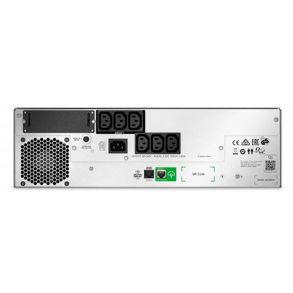 APC SMTL1500RMI3UC gruppo di continuità [UPS] A linea interattiva 1,5 kVA 1350 W 6 presa[e] AC (S-UPS LINEIN 1500VA L-ION RCK 3U 230)Apc0731304402619SMTL1500RMI3UC