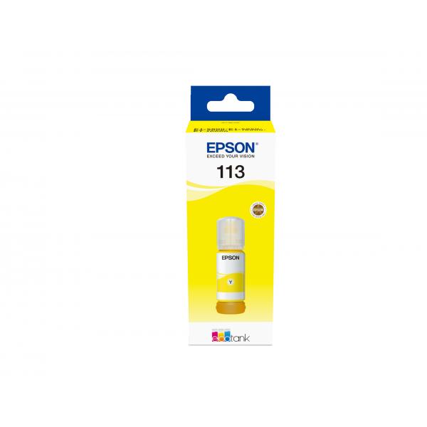 Epson 113 EcoTank Pigment Yellow ink bottle (OEM Epson C13T06B440 [113] Ink Bottle Yellow 6k Pages 70ml)EpsonC13T06B440