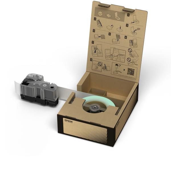 Epson BR-VN36WB-E (BR-VN36WB-E CONSUMABLES: TAPES - VINYL LABELTAPE WHT/BLK 36MM 45M)Epson8715946679051C53S667003