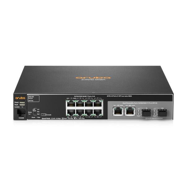 HPE Aruba Networking 2530-8G Gestito L2 Gigabit Ethernet [10/100/1000] 1U Grigio (HPE PROCURVE SWITCH 2530-8G,8x 10/100/1000 2x SFP)HpeJ9777A