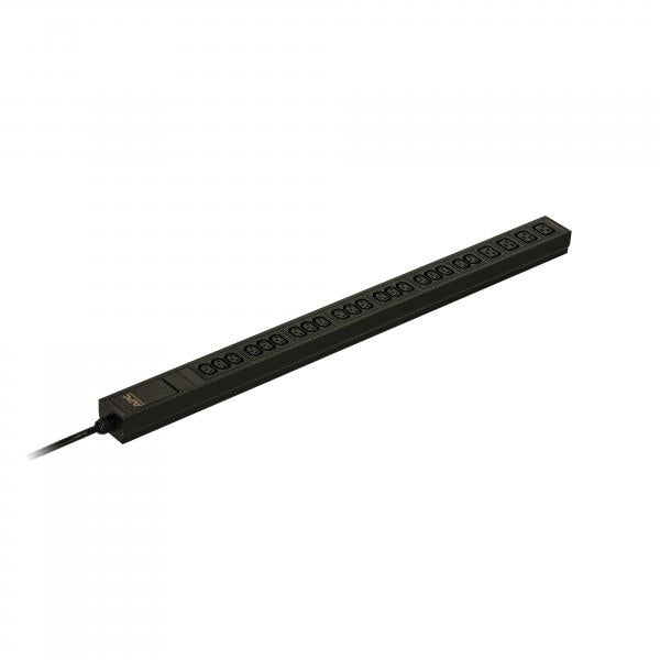 APC EPDU1116B unità di distribuzione dell'energia [PDU] 24 presa[e] AC 0U Nero (Easy PDU Basic 0U 16A 230V - 20xC13 4xC19 Cord Length 3 - meter IEC309 - Warranty: 12M)Apc0731304405016EPDU1116B