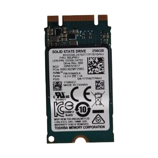 Lenovo 00UP651 drives allo stato solido 256 GB M.2 PCI Express 3.0 (256GB M.2 2242 PCIe 3.0 SSD - Warranty: 6M)Lenovo570417427588600UP651