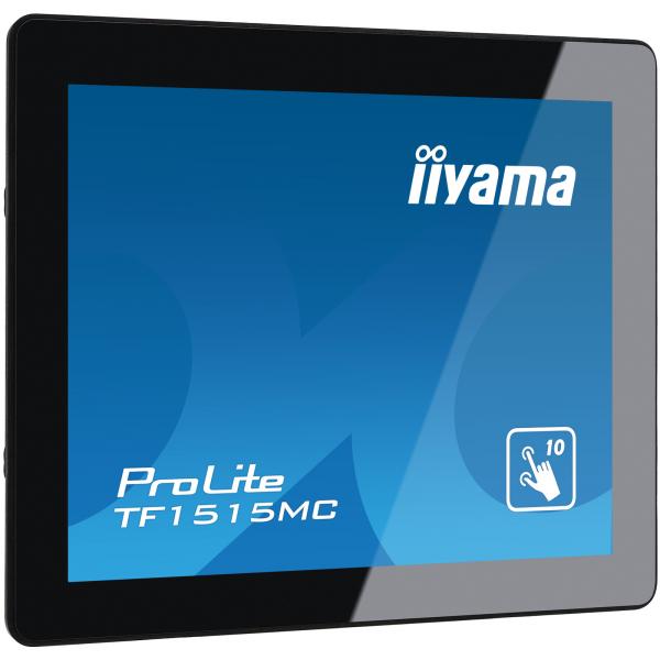 Iiyama TF1515MC-B2 Monitor PC 38,1 cm [15] 1024 x 768 Pixel XGA LED Touch screen Nero (15 ProLite TF1515MC-B2 Touch Screen Monitor - 15 Black LED Touchscreen Monitor VGA DisplayPort USB and HDMI)Iiyama4948570116751TF1515MC-B2