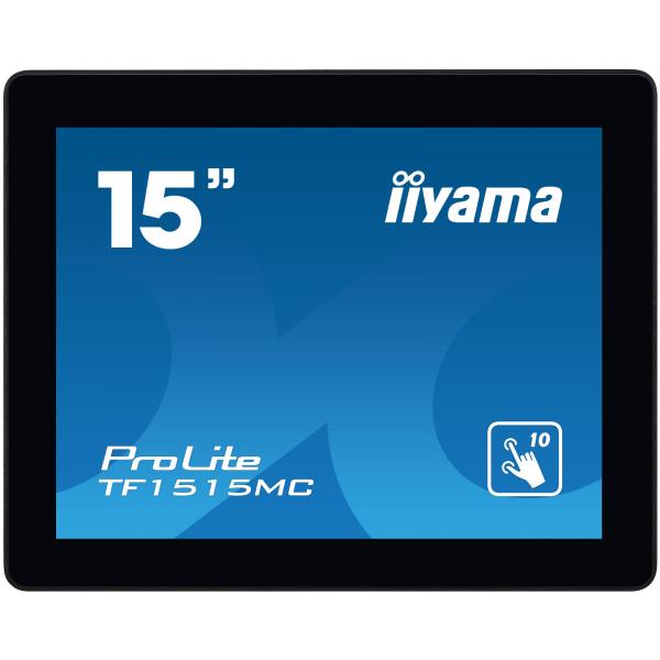Iiyama TF1515MC-B2 visualizzatore di messaggi 38,1 cm [15] LED 350 cd/m XGA Nero Touch screen (iiyama ProLite TF1515MC-B2 15' IP65 Open Frame Touch Screen)IiyamaTF1515MC-B2