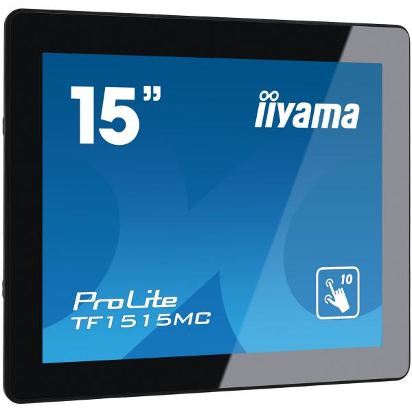 Iiyama TF1515MC-B2 Monitor PC 38,1 cm [15] 1024 x 768 Pixel XGA LED Touch screen Nero (15 ProLite TF1515MC-B2 Touch Screen Monitor - 15 Black LED Touchscreen Monitor VGA DisplayPort USB and HDMI)Iiyama4948570116751TF1515MC-B2