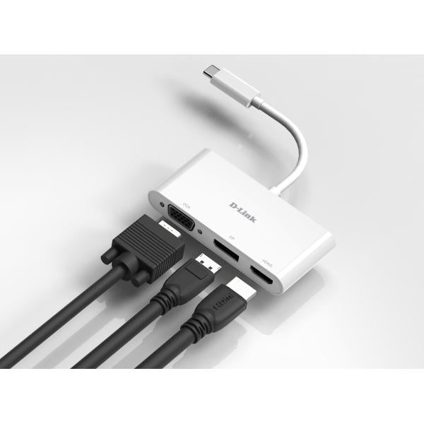 D-Link DUB-V310 replicatore di porte e docking station per laptop Cablato USB 3.2 Gen 1 [3.1 Gen 1] Type-C Bianco (D-Link DUB-V310 - videoadapter - 11 cm)D-linkDUB-V310