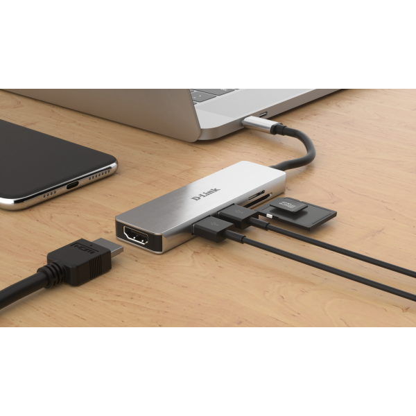 D-Link DUB-M530 replicatore di porte e docking station per laptop Cablato USB 3.2 Gen 1 [3.1 Gen 1] Type-C Alluminio (D-Link DUB-M530 - dockingstation - USB)D-link0790069447822DUB-M530