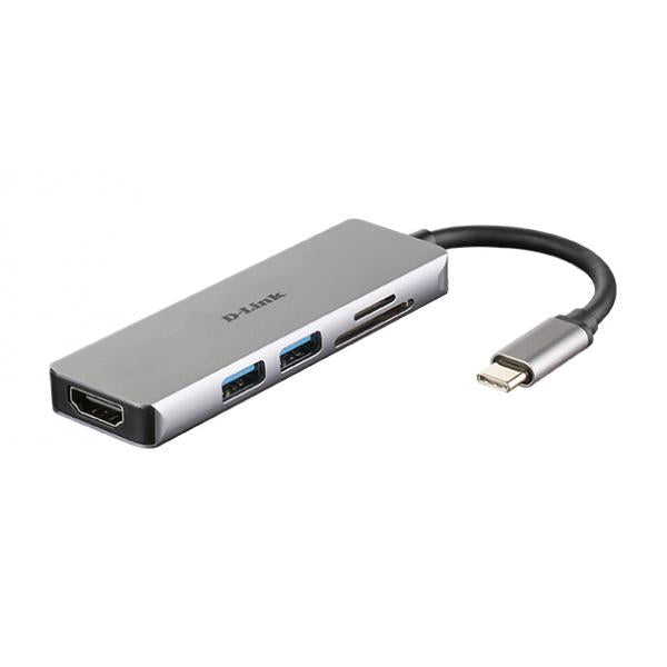 D-Link DUB-M530 replicatore di porte e docking station per laptop Cablato USB 3.2 Gen 1 [3.1 Gen 1] Type-C Alluminio (D-Link DUB-M530 - Docking station - USB-C / Thunderbolt 3 - HDMI)D-link0790069447822DUB-M530