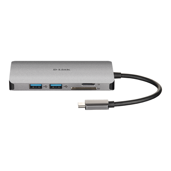 D-Link DUB-M810 replicatore di porte e docking station per laptop Cablato USB 3.2 Gen 1 [3.1 Gen 1] Type-C Alluminio (8-IN-1 USB-C HUB WITH HDMI - ETHERNET/CARD READER/POWER DELIV)D-link0790069450471DUB-M810