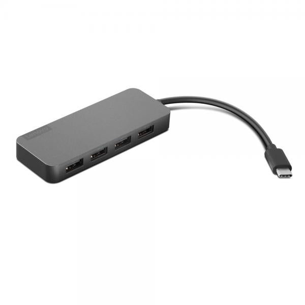 Lenovo 4X90X21427 hub di interfaccia USB 3.2 Gen 2 [3.1 Gen 2] Type-C 20000 Mbit/s Grigio (LENOVO USB-CTO4PORTS USB-A HUB - .)Lenovo4X90X21427