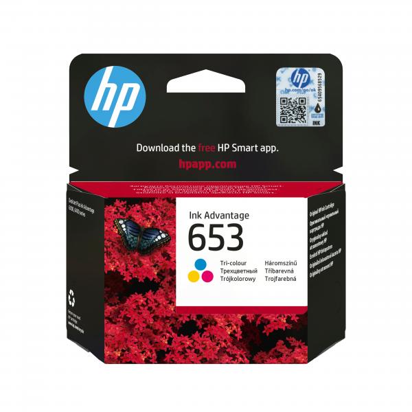 HP Cartuccia inchiostro tricromia originale Advantage 653 (HP 653 - farve [cyan, magenta, gul] -)Hp3YM74AE