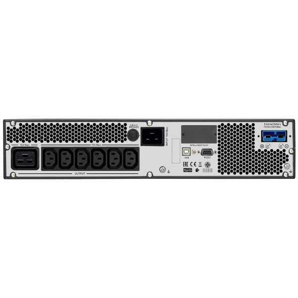 APC Easy UPS ONLINE SRV RM Ext. 3000VA230V gruppo di continuità [UPS] Doppia conversione [online] 3 kVA 2400 W 7 presa[e] AC (APC EASY UPS ONLINE SRV RM EXT - RUNTIME 3000VA 230V W/RAIL KIT)ApcSRV3KRILRK