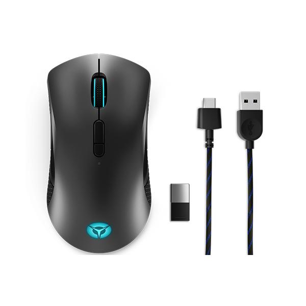 Lenovo Legion M600 Wireless Gaming mouse Ambidestro RF Wireless + Bluetooth + USB Type-A Ottico 16000 DPI (Legion M600 Mouse - Legion M600 Wireless Gaming, - Ambidextrous, Optical, RF Wireless+Bluetooth+USB Type-A, 16000 DPI, 1 ms, Black - Warranty: ...