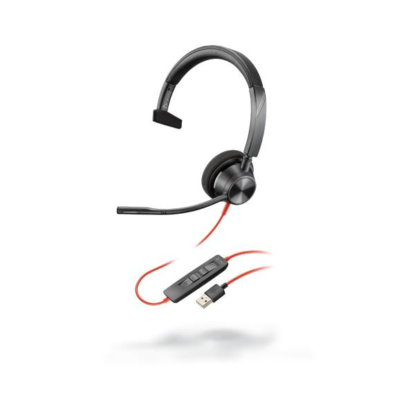 POLY Blackwire 3310 Auricolare Cablato A Padiglione Ufficio USB tipo-C Nero (Blackwire 3310 BW3310-M USB-C - Warranty: 12M)Hp Poly0017229167681214011-01