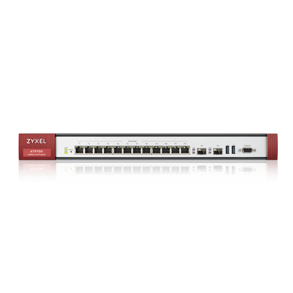 Zyxel ATP700 firewall [hardware] 1U 6 Gbit/s (Zyxel ZyWALL ATP700 - Apparecchiatura di sicurezza - con 1 anno pacchetto Gold Security Pack - 12 porte - 1GbE - H.323, SIP - 1U - gestito da cloud - montabile in rack)Zyxel4718937610525ATP700-EU0102F