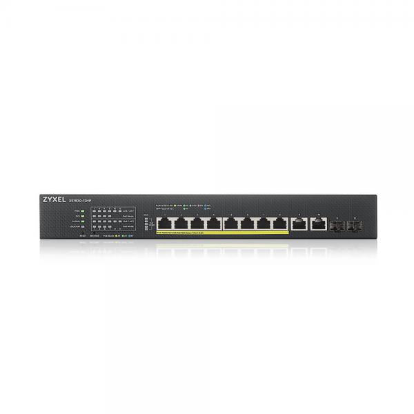 Zyxel XS1930-12HP-ZZ0101F switch di rete Gestito L3 10G Ethernet [100/1000/10000] Supporto Power over Ethernet [PoE] Nero (XS1930-12HP 8-PORT MULTI-GIGAB - SMART MNG POE SWITCH 375W)ZyxelXS1930-12HP-ZZ0101F