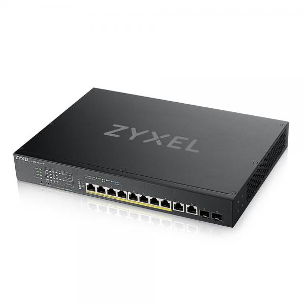Zyxel XS1930-12HP-ZZ0101F switch di rete Gestito L3 10G Ethernet [100/1000/10000] Supporto Power over Ethernet [PoE] Nero (XS1930-12HP 8-PORT MULTI-GIGAB - SMART MNG POE SWITCH 375W)ZyxelXS1930-12HP-ZZ0101F