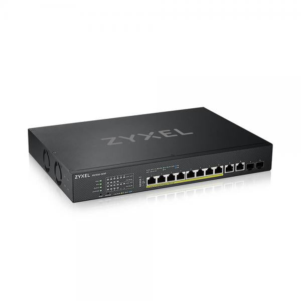 Zyxel XS1930-12HP-ZZ0101F switch di rete Gestito L3 10G Ethernet [100/1000/10000] Supporto Power over Ethernet [PoE] Nero (XS1930-12HP 8-PORT MULTI-GIGAB - SMART MNG POE SWITCH 375W)ZyxelXS1930-12HP-ZZ0101F