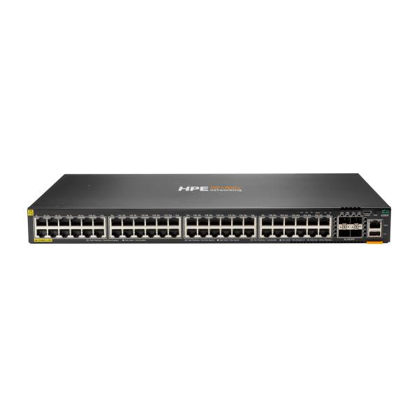 HPE Aruba Networking Aruba 6200F 48G Class4 PoE 4SFP+ 370W Gestito L3 Gigabit Ethernet [10/100/1000] Supporto Power over Ethernet [PoE] 1U Nero (HPE Aruba Networking 6200F 48G CL4 PoE 4SFP+ Switch)HpeJL727A