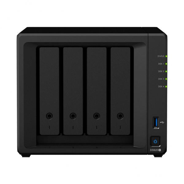 Synology DiskStation DS920+ server NAS e di archiviazione Mini Tower Intel Celeron J4125 4 GB DDR4 0 TB DiskStation Manager Nero (Synology Disk Station DS920+ - NAS-ser)SynologyDS920+