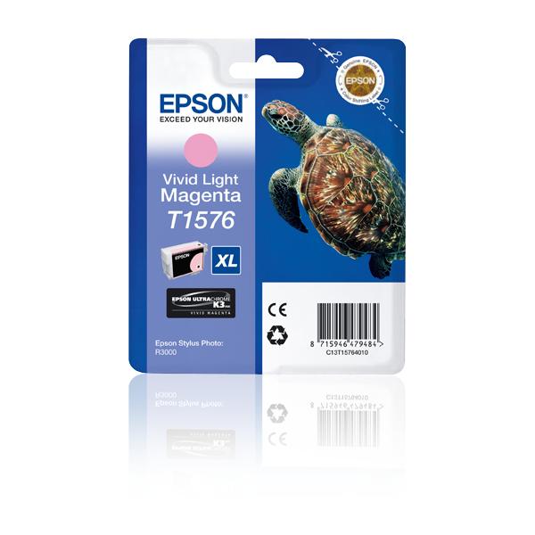 Epson Turtle Cartuccia Vivid Magenta chiaro (INK CART TORTUE V/V MAG LI FOR - EPSON STYLUS PHOTO R3000)EpsonC13T15764010